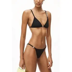 Alexander Wang | Swim | Black Alexander Wang Crystal Logo